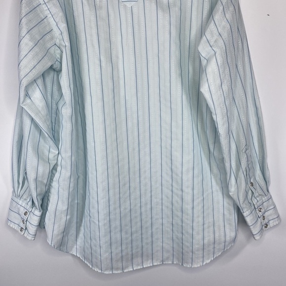 Vintage Ruddock Bros Shirtmakers Pear Snap Western Button Down Striped Shirt - Picture 6 of 10